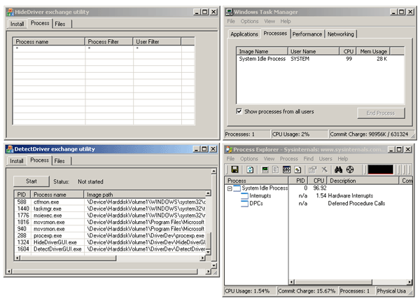 Detect hidden processes