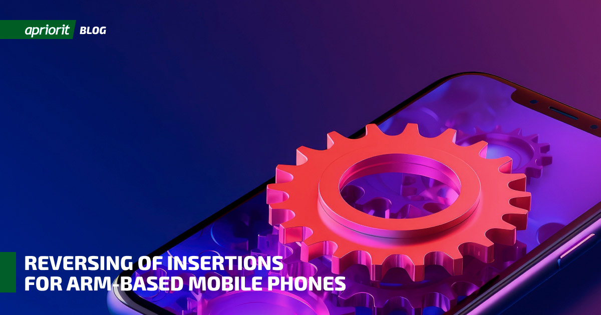 Reversing of insertions for ARM-based mobile phones