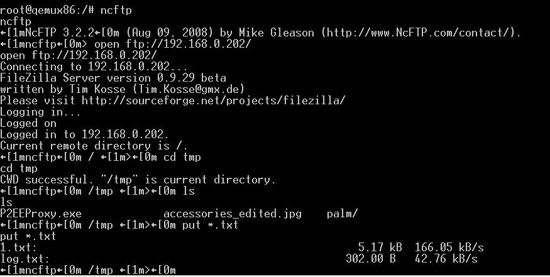 Transmission of the several files using the mask