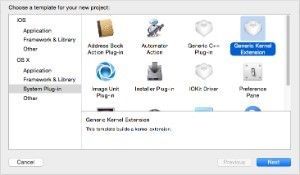 Creating kernel extention in Mac OS X