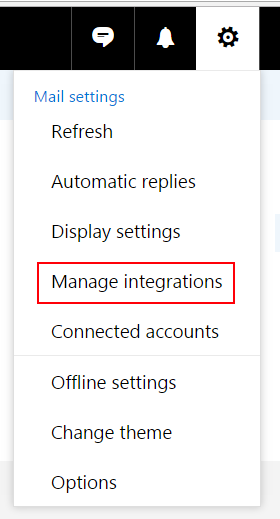Outlook plugin integration