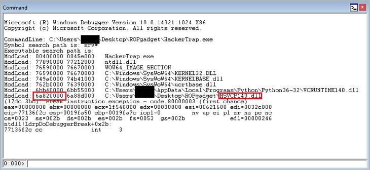 Determining the load address of msvcp140.dll to calculate the proper ROP gadget address