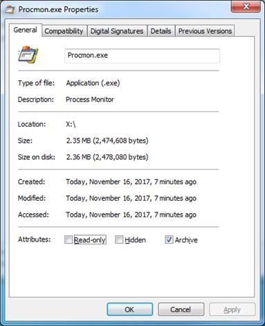 Procmon.exe Properties