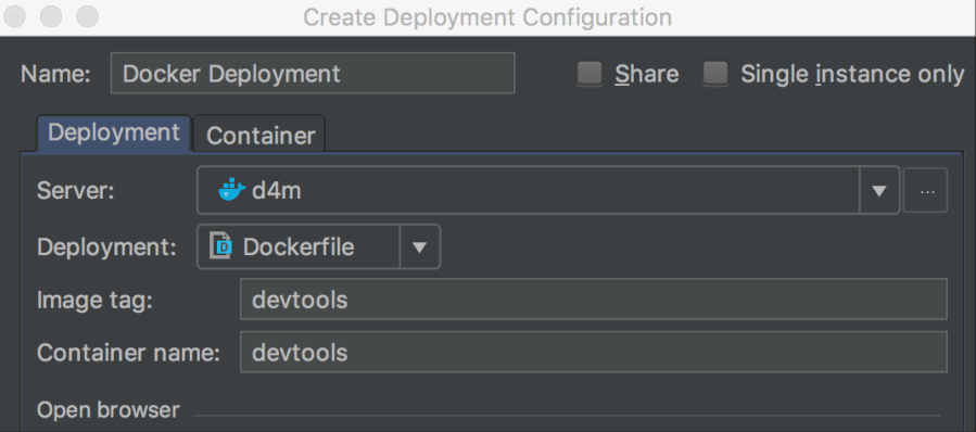 Set up the Docker deployment in PyCharm