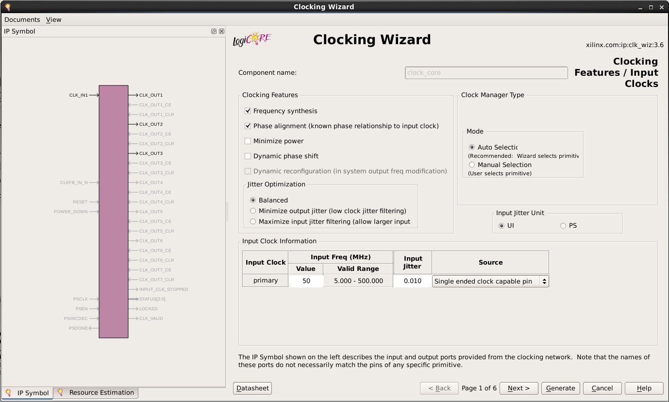 FPGA VGA Clocking Wizard