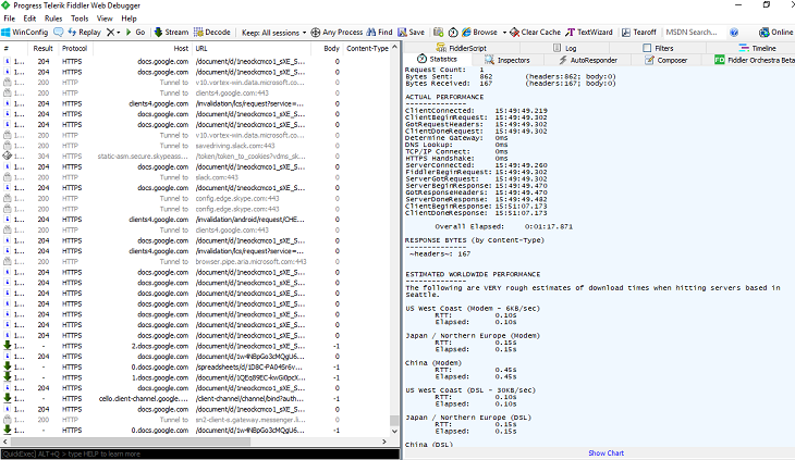 Web debugging proxies for application testing