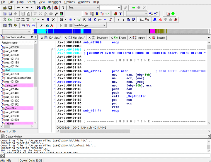 IDA Pro screen