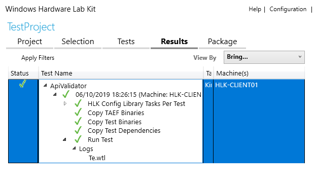 Image 11. Example of the ApiValidator test result