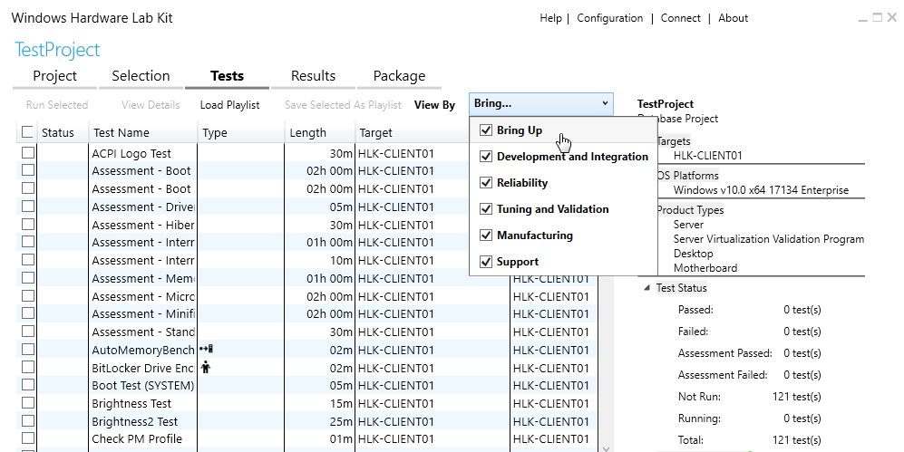 Image 9. Test categorization by test phase