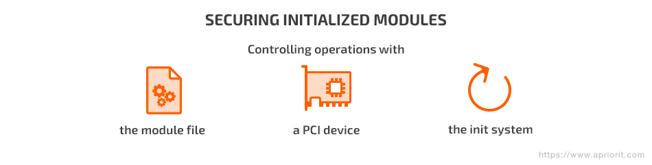 Securing initialized modules