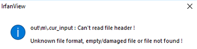 IrfanView cant read file header