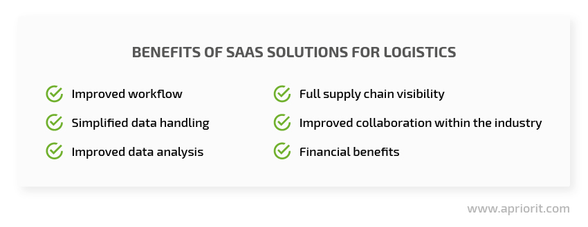 benefits of saas solutions for logistics