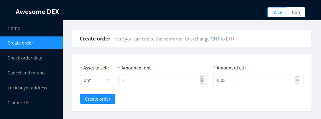creating an order