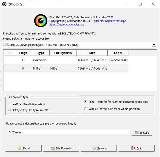 Extracting data