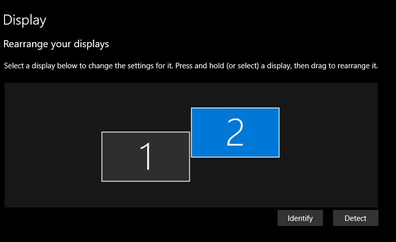 Figure 2. Physical arrangement of two monitors