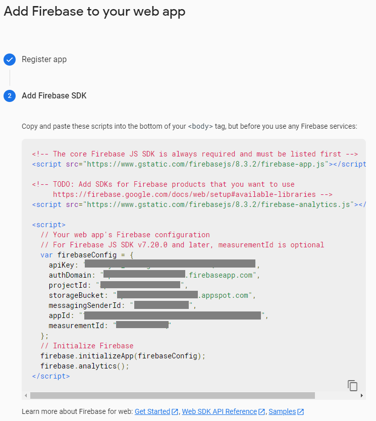 firebase configuration file