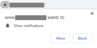 request for permission to receive notifications