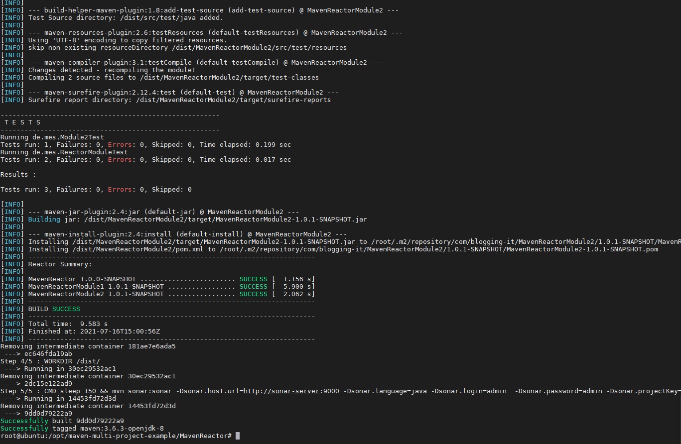 Building sonar-server and sonar-scanner containers