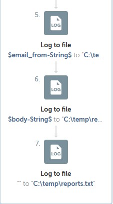 email saving options