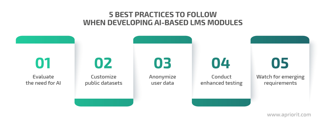 5 best practices to follow when developing AI-based LMS modules
