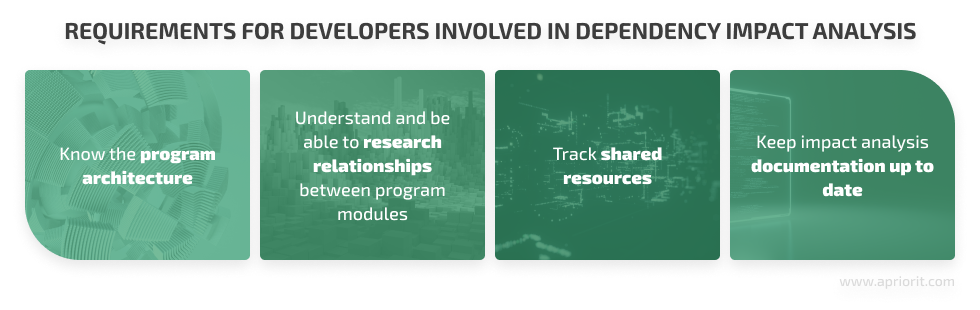 dependency impact analysis requirements for developers