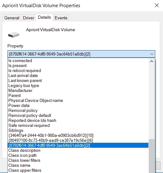 Standard and custom device properties