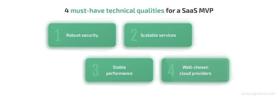 4 tech qualities for saas mvp