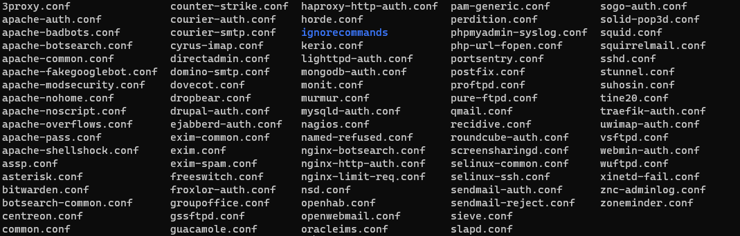 screenshot 1 a list of filters