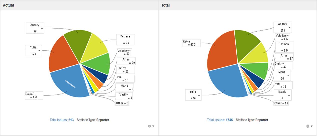 11 issues reported by each test specialist