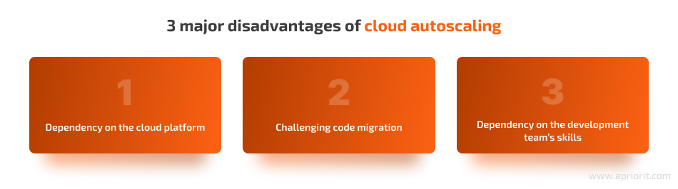 3 major disadvantages of cloud autoscaling
