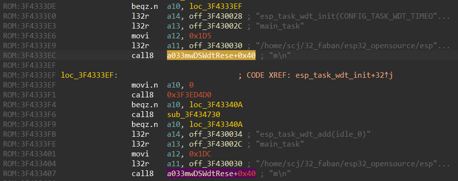 Discovering that call8 instructions point to strings and non-existent addresses