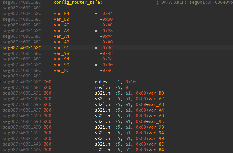 IDA creates new stack variables