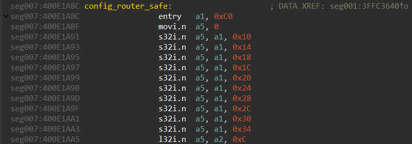 The config_router_safe function