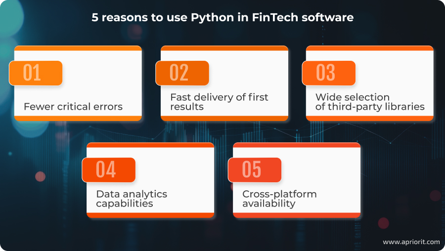 5 reasons to use Python in fintech software