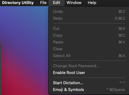 Enabling root user via the macOS GUI