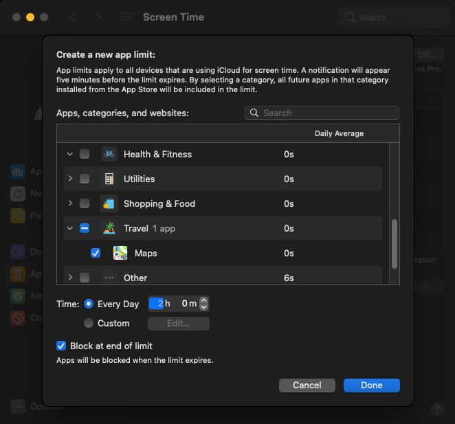 Configuring application downtime