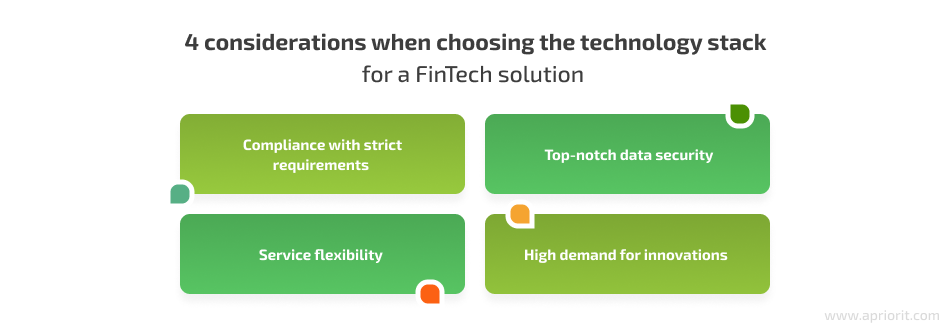 choosing technology stack for fintech solutions