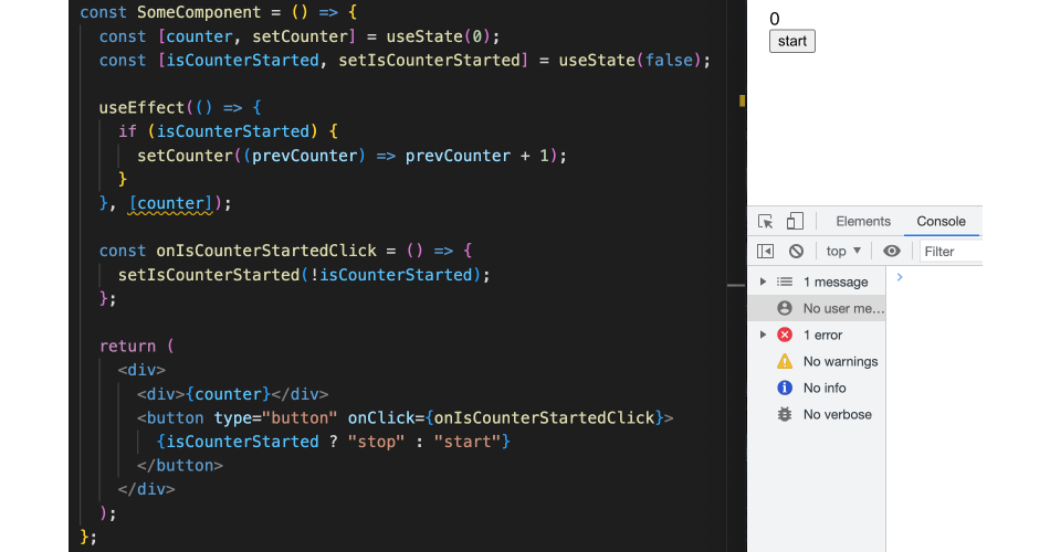 Checking whether the counter will work if the isCounterStarted variable is true