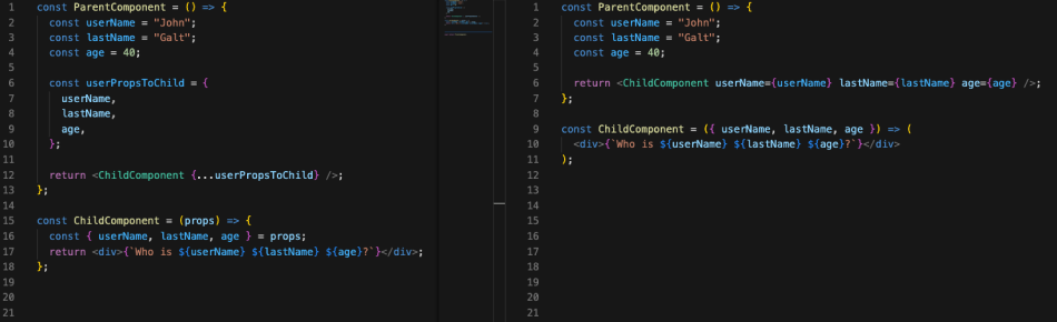 Using the Spread operator vs making code easier to read