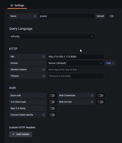 JMeter DB settings