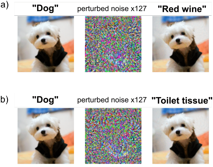 Example of adversarial image misclassification