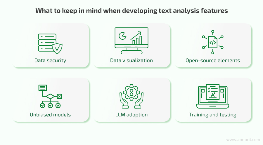 What to keep in mind when developing text analysis features