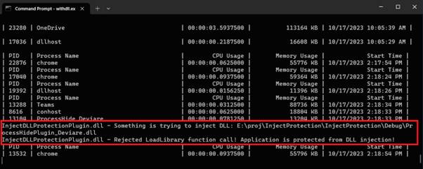 Failed attempt at injecting a DLL using the Nektra Deviare library