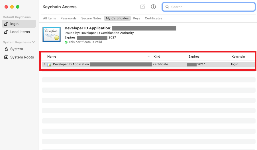 adding Apple certificate to keychain access