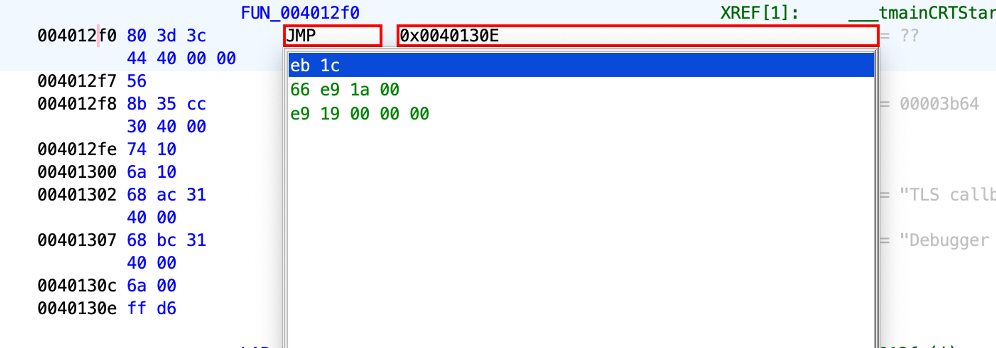 Changing the code for the g_isDebbugerPresent variable