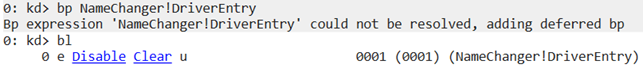 Checking the list of configured breakpoints