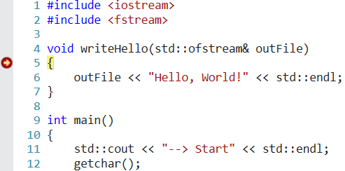 Breakpoint in the user process