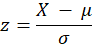 zscore formula