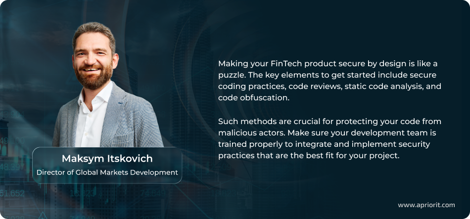 Make your FinTech product secure by design