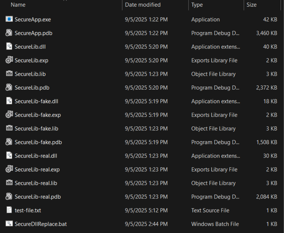 Project directory for testing